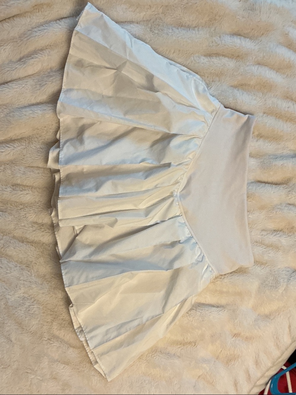 Free People White Flared Pleated Skirt